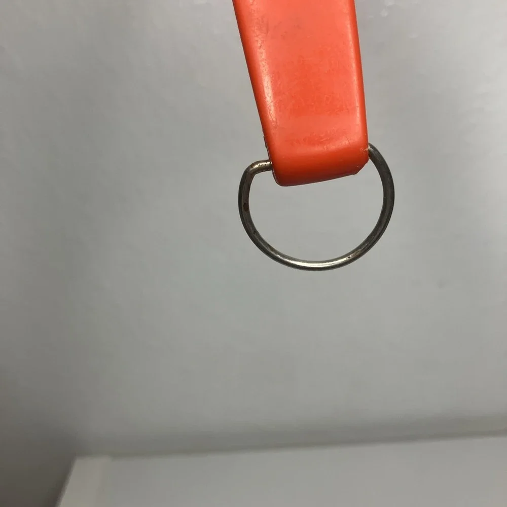 Vintage EKCO Bottle Opener Can Piercer Corkscrew Red/Orange Plastic MADE IN USA